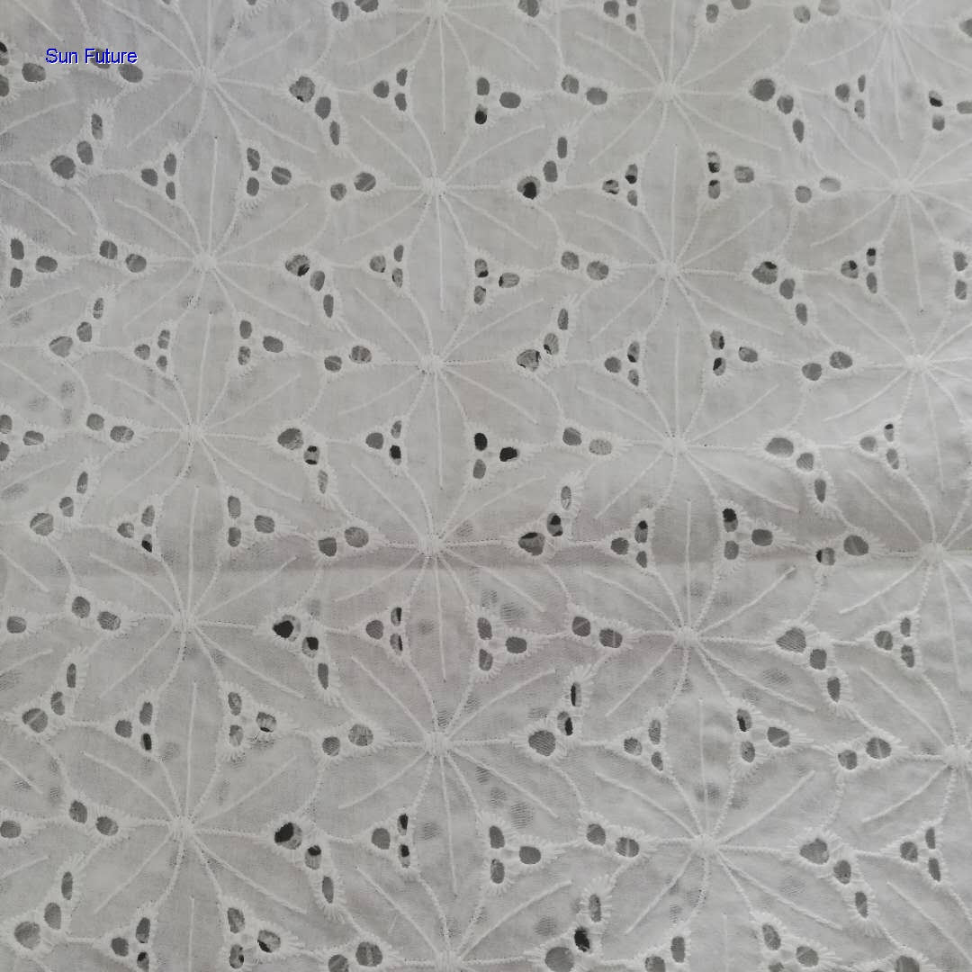 cotton eyelet embroidery fabric